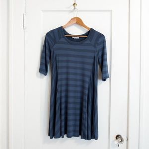 Nordstrom Lush Swing Dress *Soft Blue Striped*